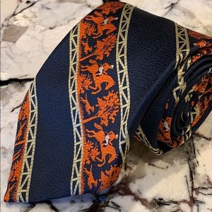Resilio tie horse jockey orange navy vintage